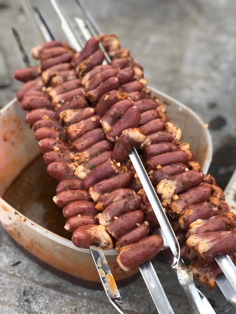 Шашлык из сердечек 🍢