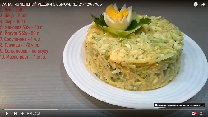 Салат из редьки с сыром. Пошаговый рецепт с фото | Кушать нет