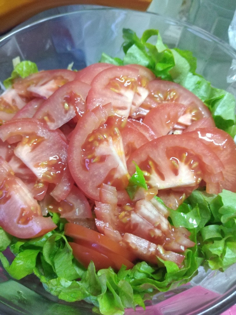 Салат с соевой спаржей и овощами