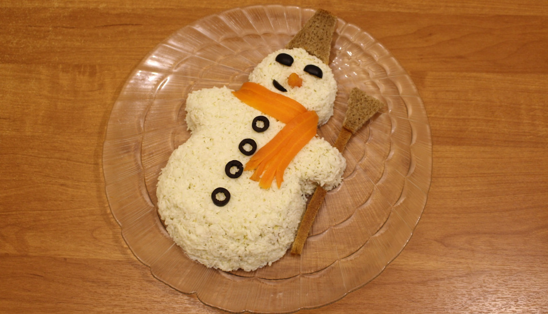 Салат снеговик - пошаговый рецепт с фото