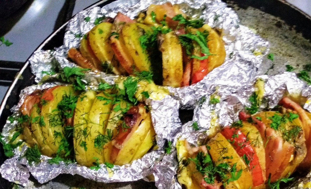 Картофель-гармошка – пошаговый рецепт приготовления с фото
