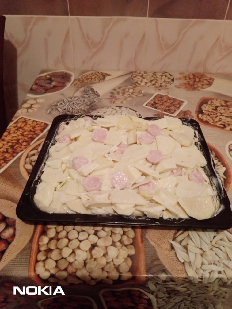 Маринованная картошка под яйцами