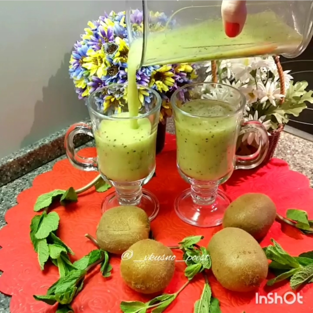 🥝Освежающий и жиросжигающий коктейль с киви🥝🔥🔥🔥🔥