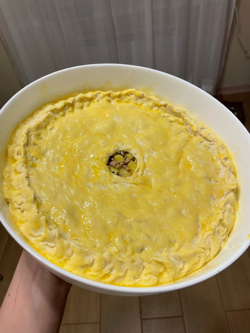 Пирог с мясом и картофелем🥧