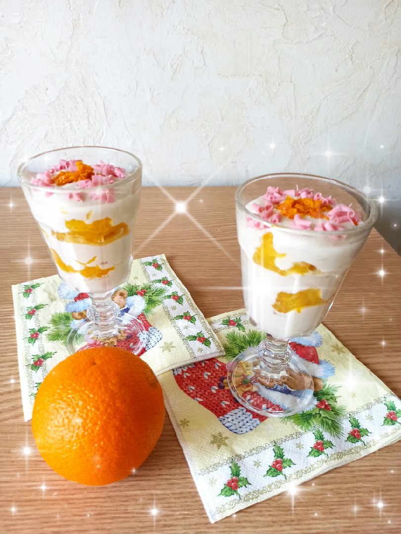 Апельсин🍊 в банановом креме