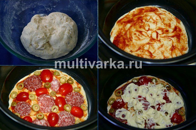 Пицца в мультиварке, вкусных рецептов с фото Алимеро