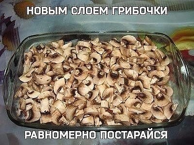 Запеканка с грибами - рецепты