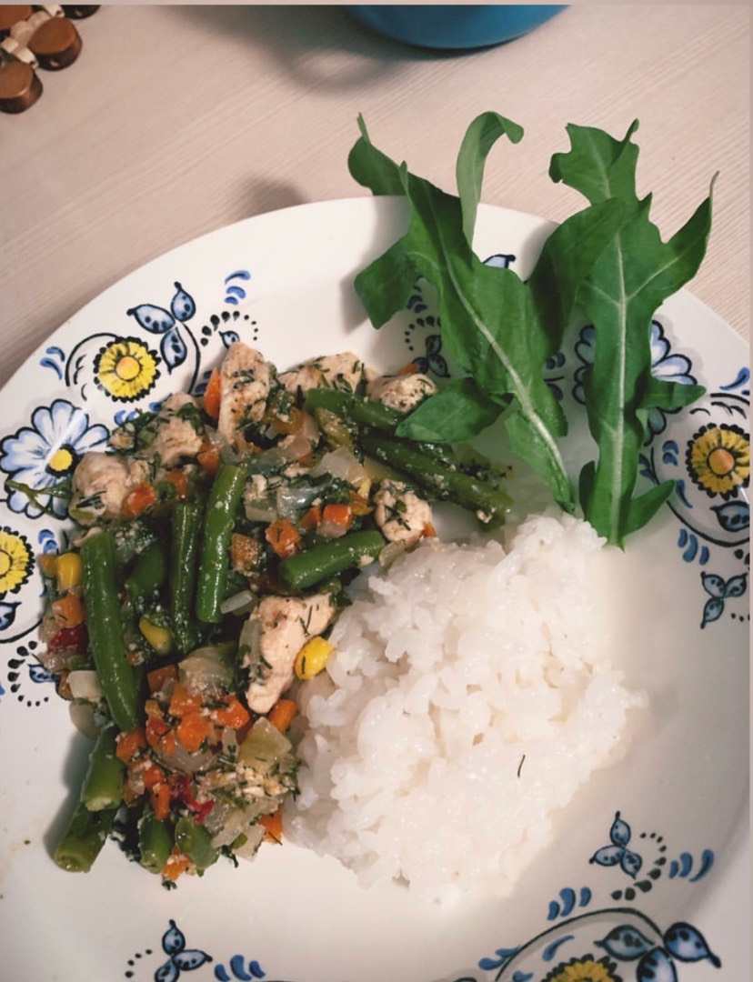 Как приготовить рис с овощами (пошаговый ПП-рецепт с фото) на сковороде на ужин