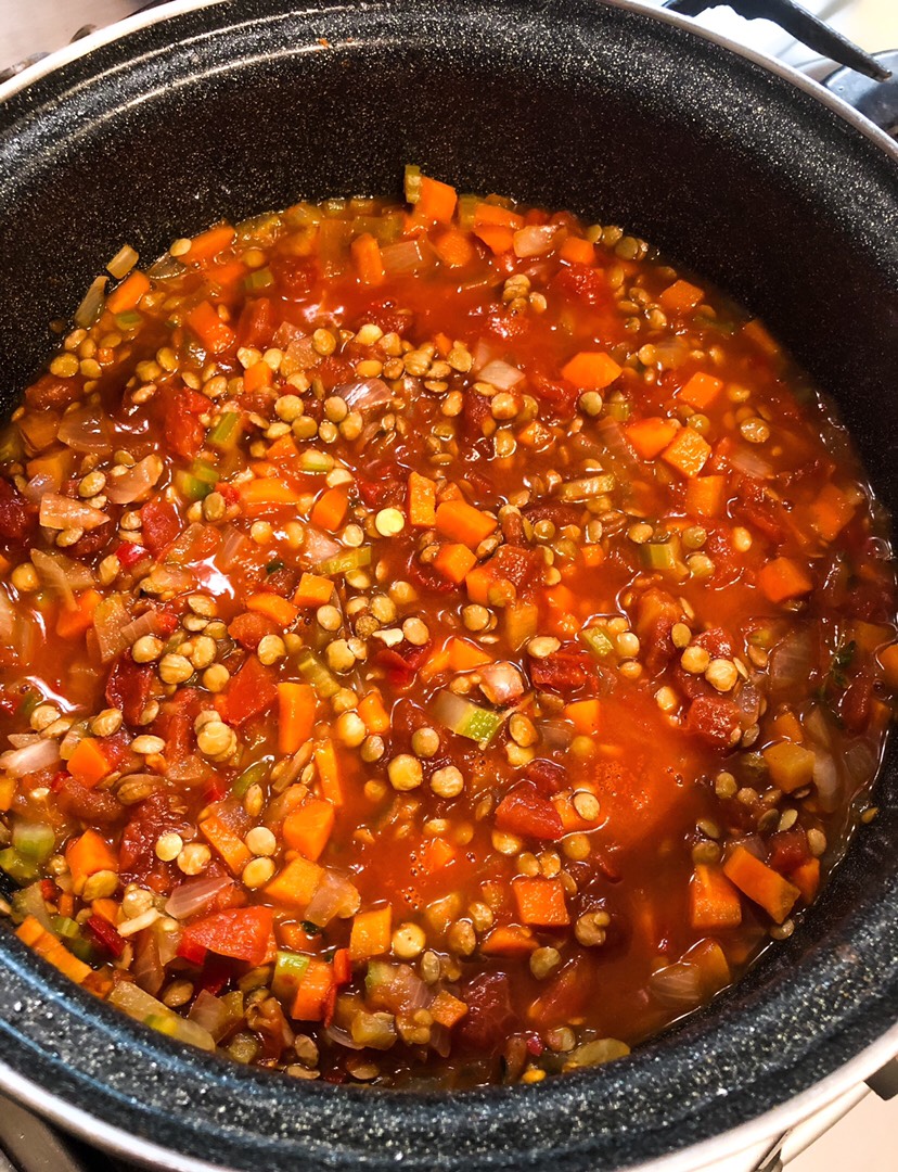 Томатно-чечевичный суп с добавлением кокосового молока🌶🍜🔥