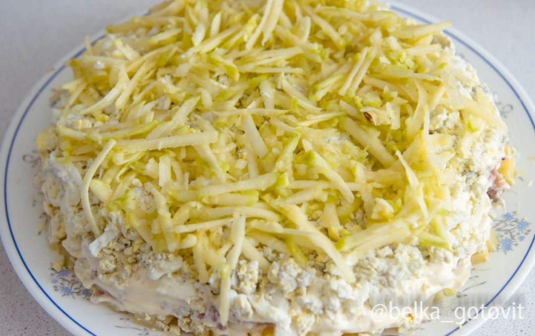 салат мимоза с яблоком и сыром пошаговый рецепт – Кулинарные рецепты ОК