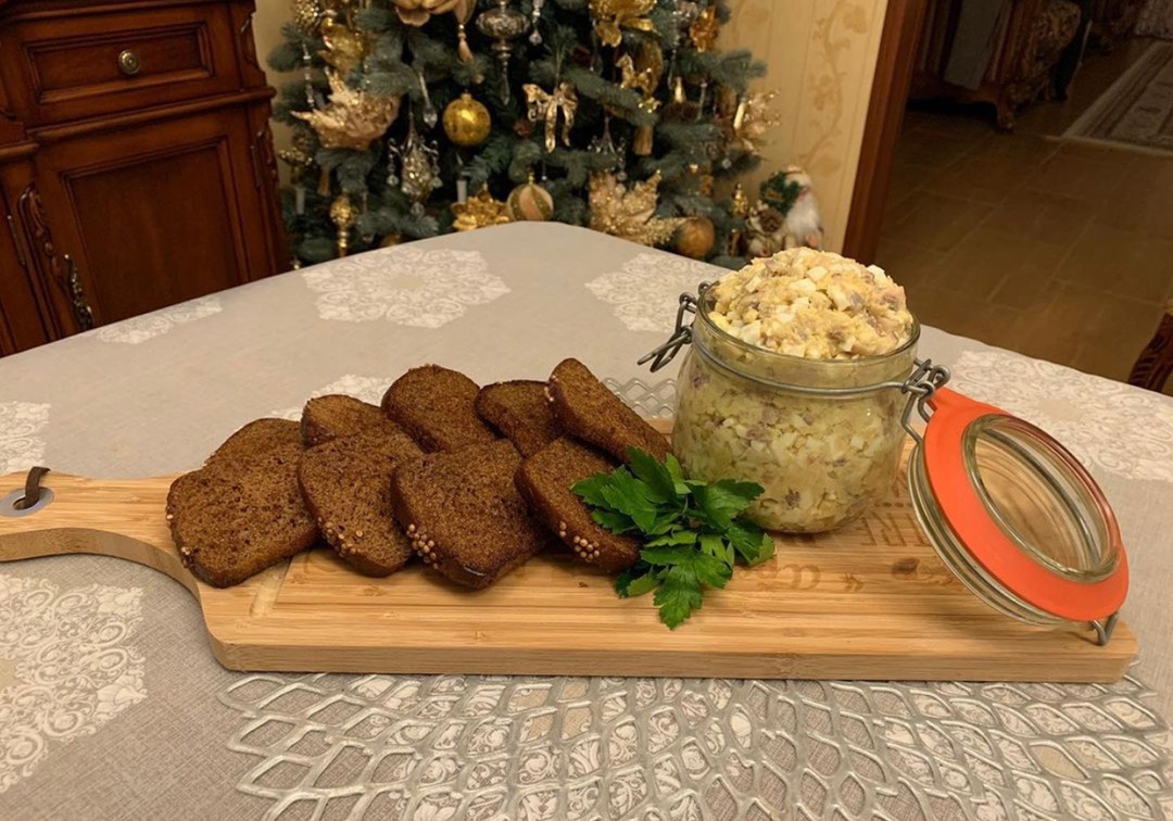 Форшмак из сельди рубленый, идеальный вкус и необычная подача