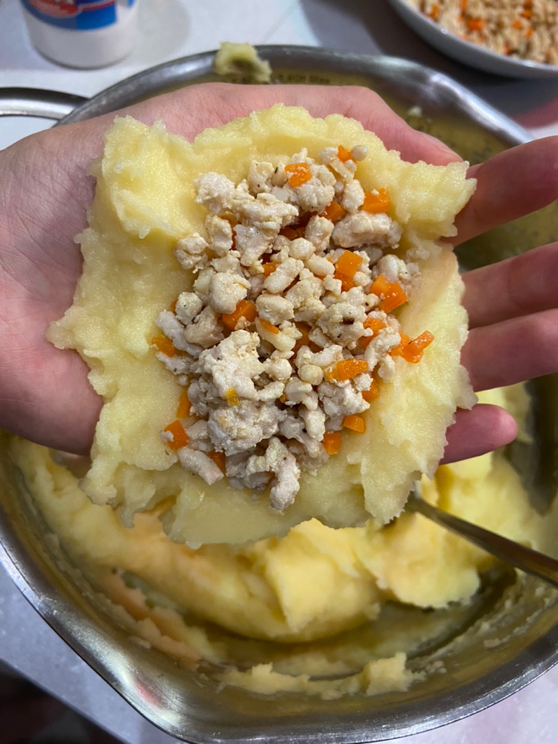 Картофельные зразы с куриным фаршем