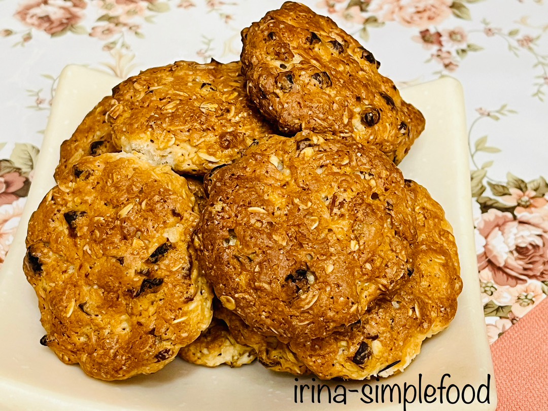 Овсяное печенье с курагой и йогуртом