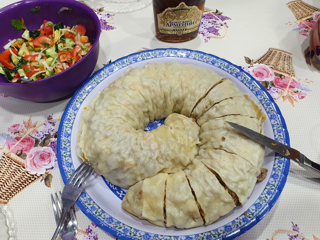 Ханум Рулет с мясом, тыквой и картошкой