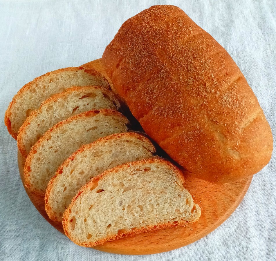 🥖Отрубной батон на воде и дрожжах