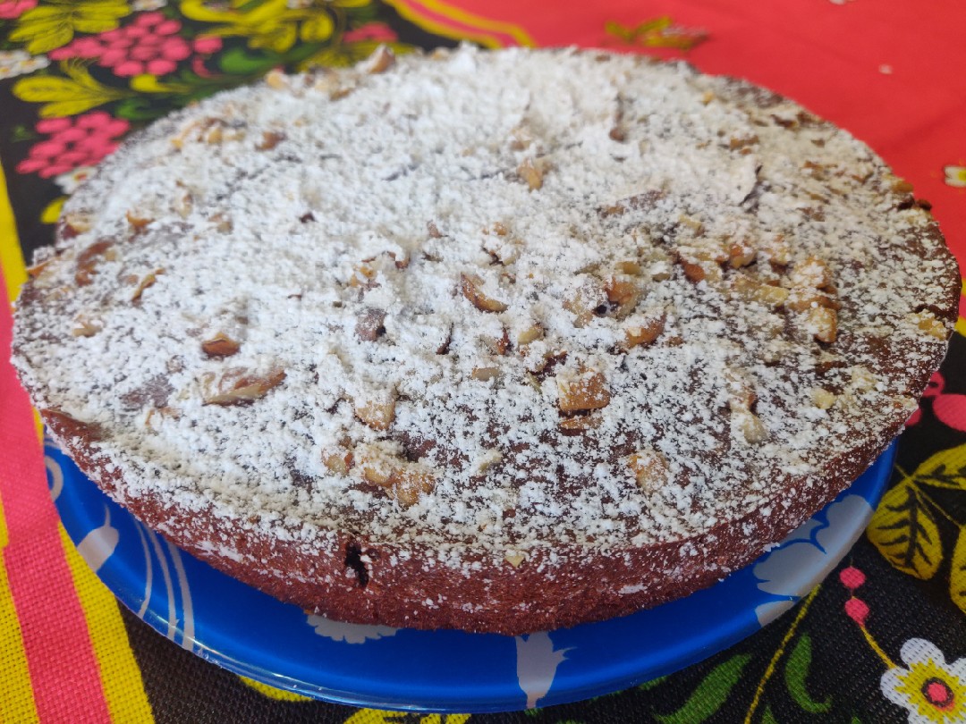 Шоколадный кекс с конфетами и орешками 🥧🍬🐿️