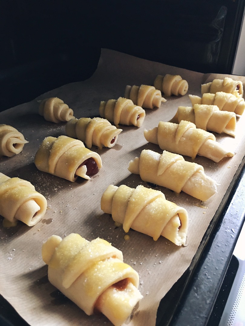 Рогалики с повидлом без дрожжей 🥐