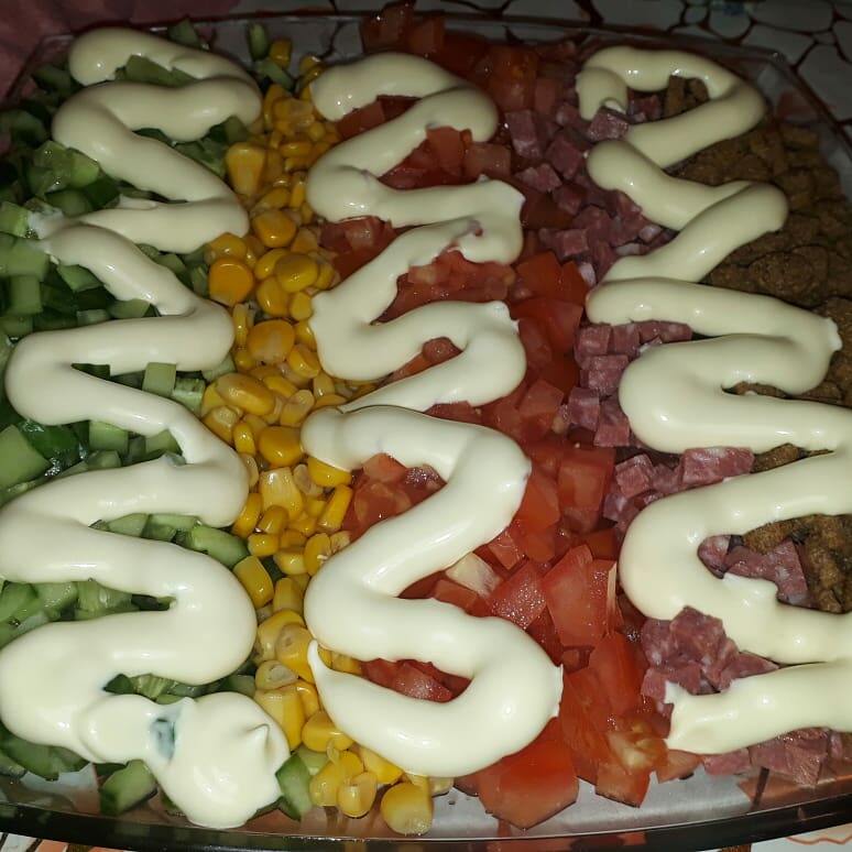 Салат радуга на день рождения (82 фото)