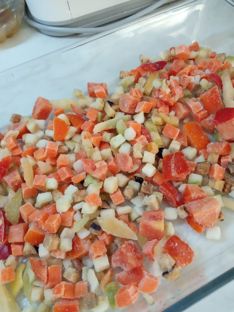 Замороженные овощи в духовке