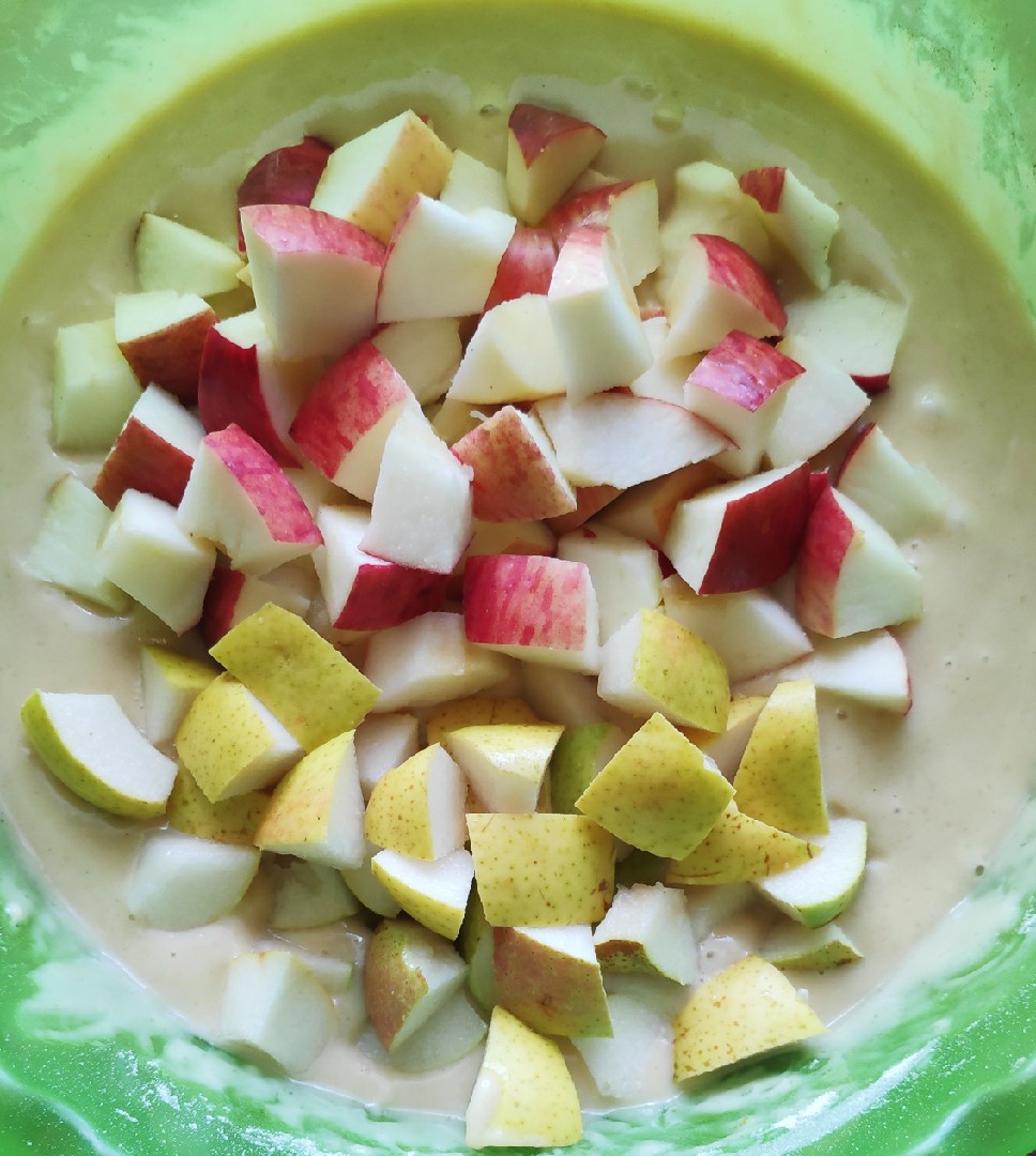 Пирог с яблоками и грушей🍎🍐🍏в чудо-сковороде