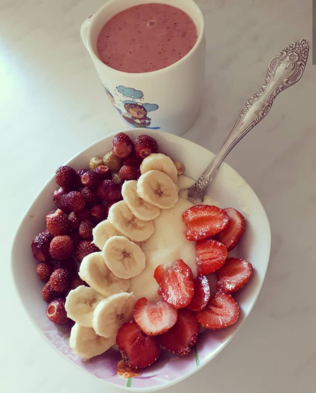 Манная каша🥣🍓🍌🌰