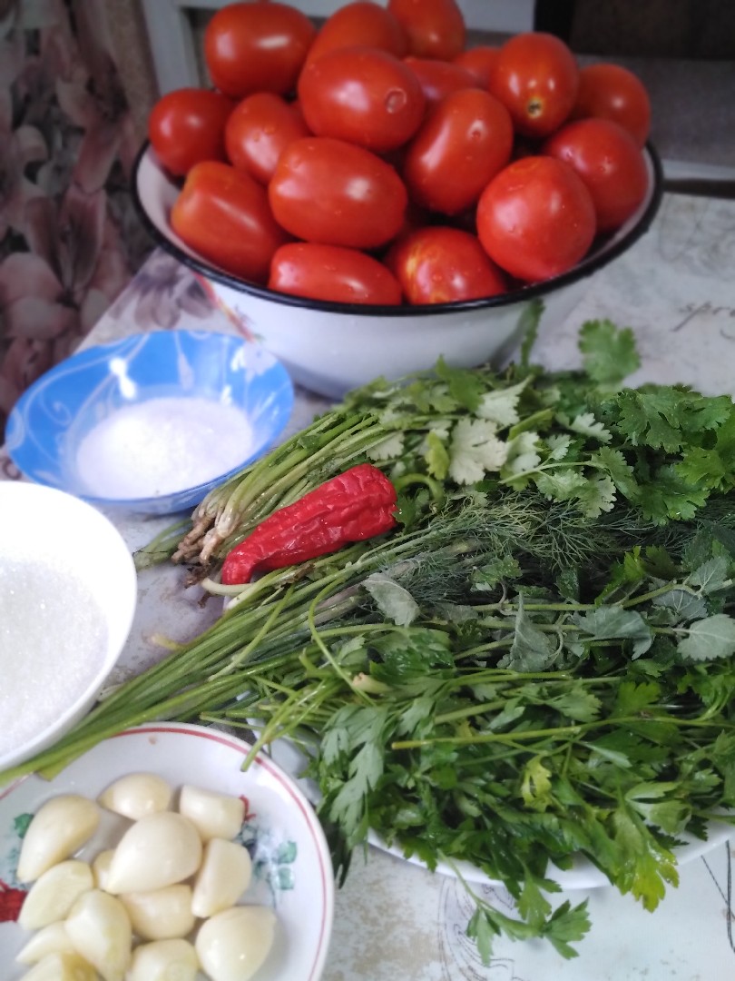 Помидоры в собственном соку с чесноком 🍅🍅🍅