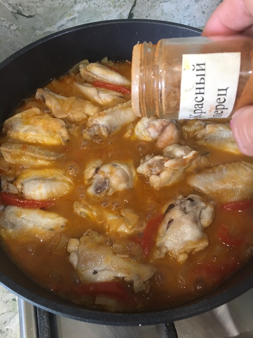 Рецепт чахохбили из крылышек «Семейный размер»: вкусное и простое блюдо