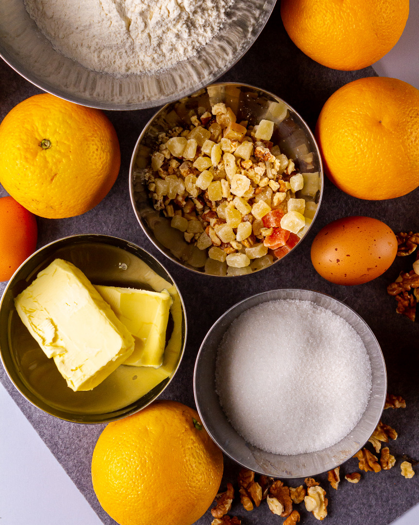 🍞Апельсиновый кекс 🍊с цукатами и грецкими орехами