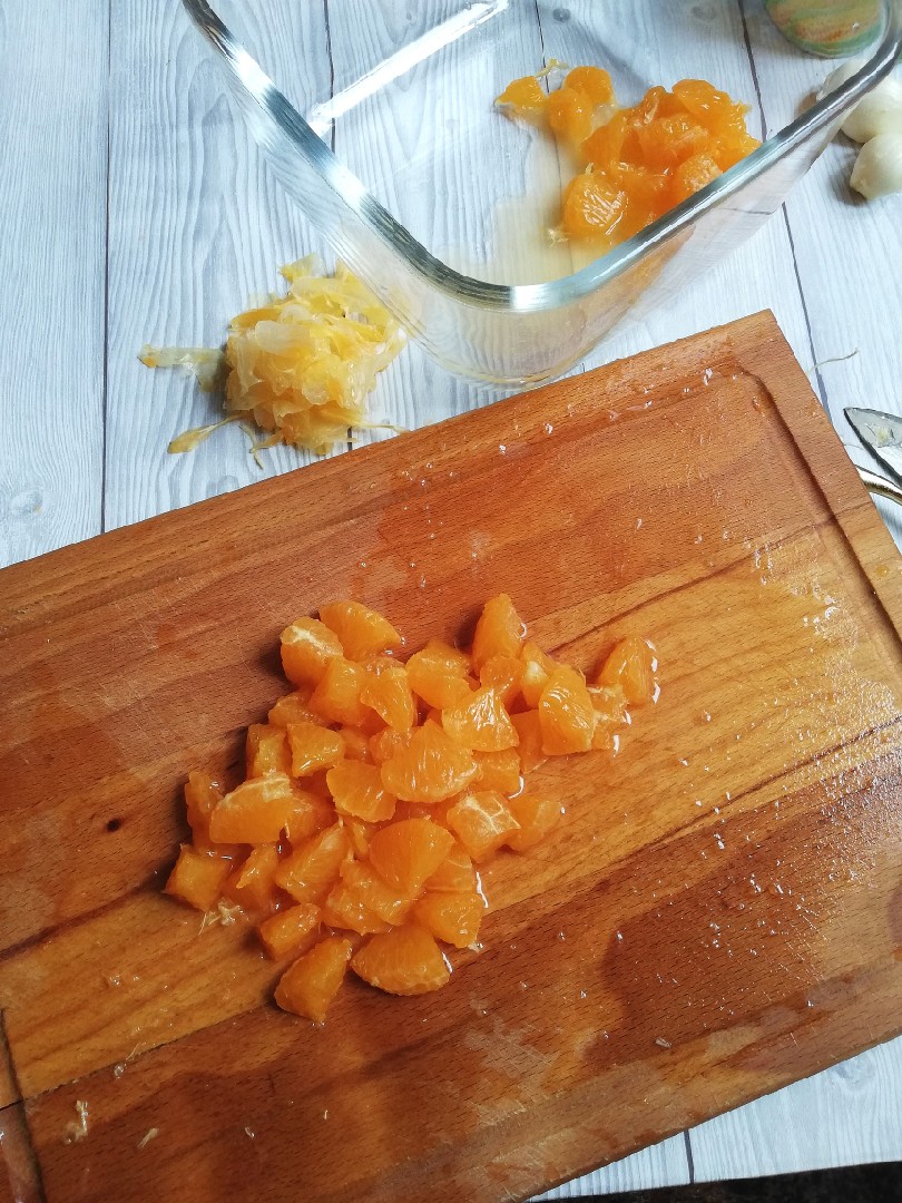 Салат с крабовыми палочками и мандаринами 🦀 🍊