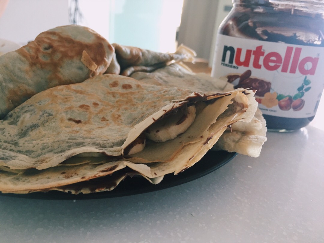 Блинчики с Nutella, бананом и грушей рецепт с фото пошаговый от Анастасия  🤸🏽‍♀️ - Овкусе.ру