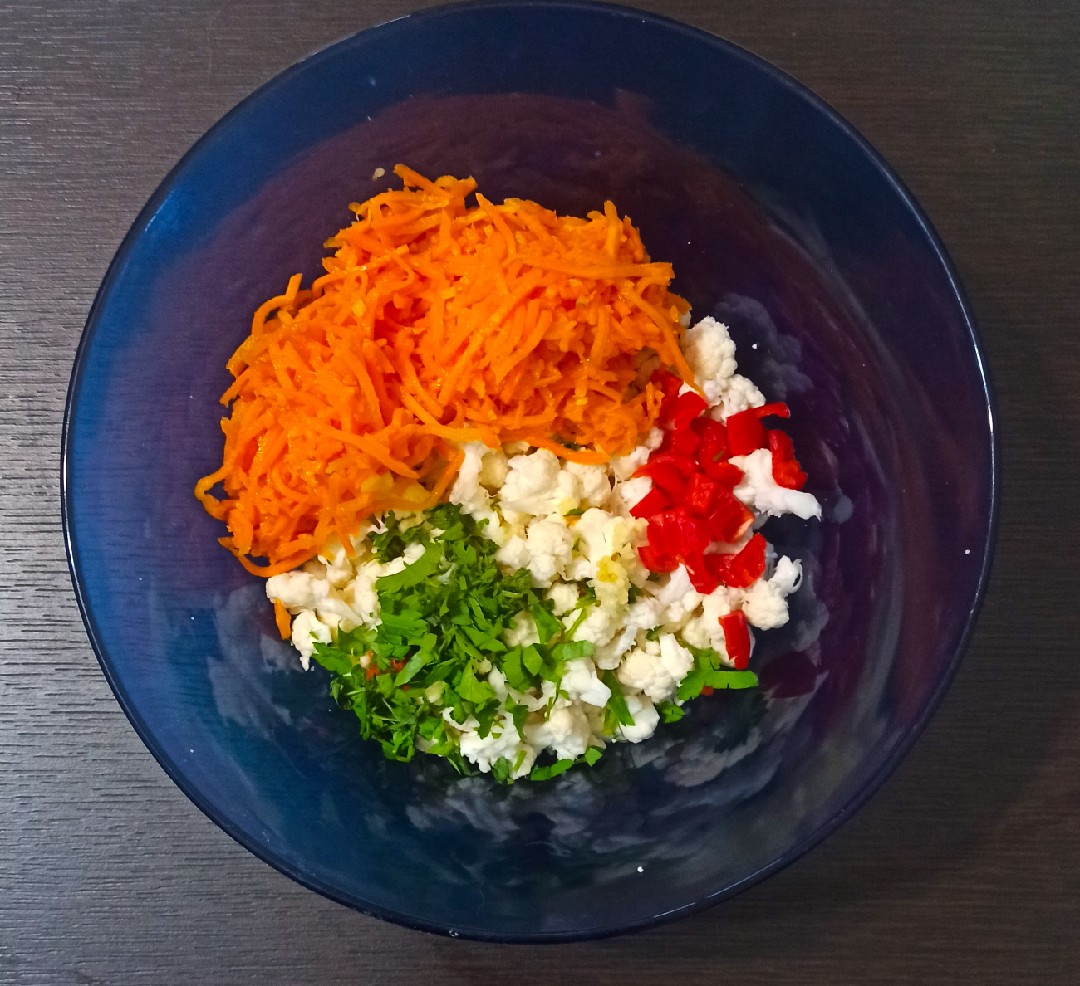 салат с корейской морковкой и капустой цветной | Дзен