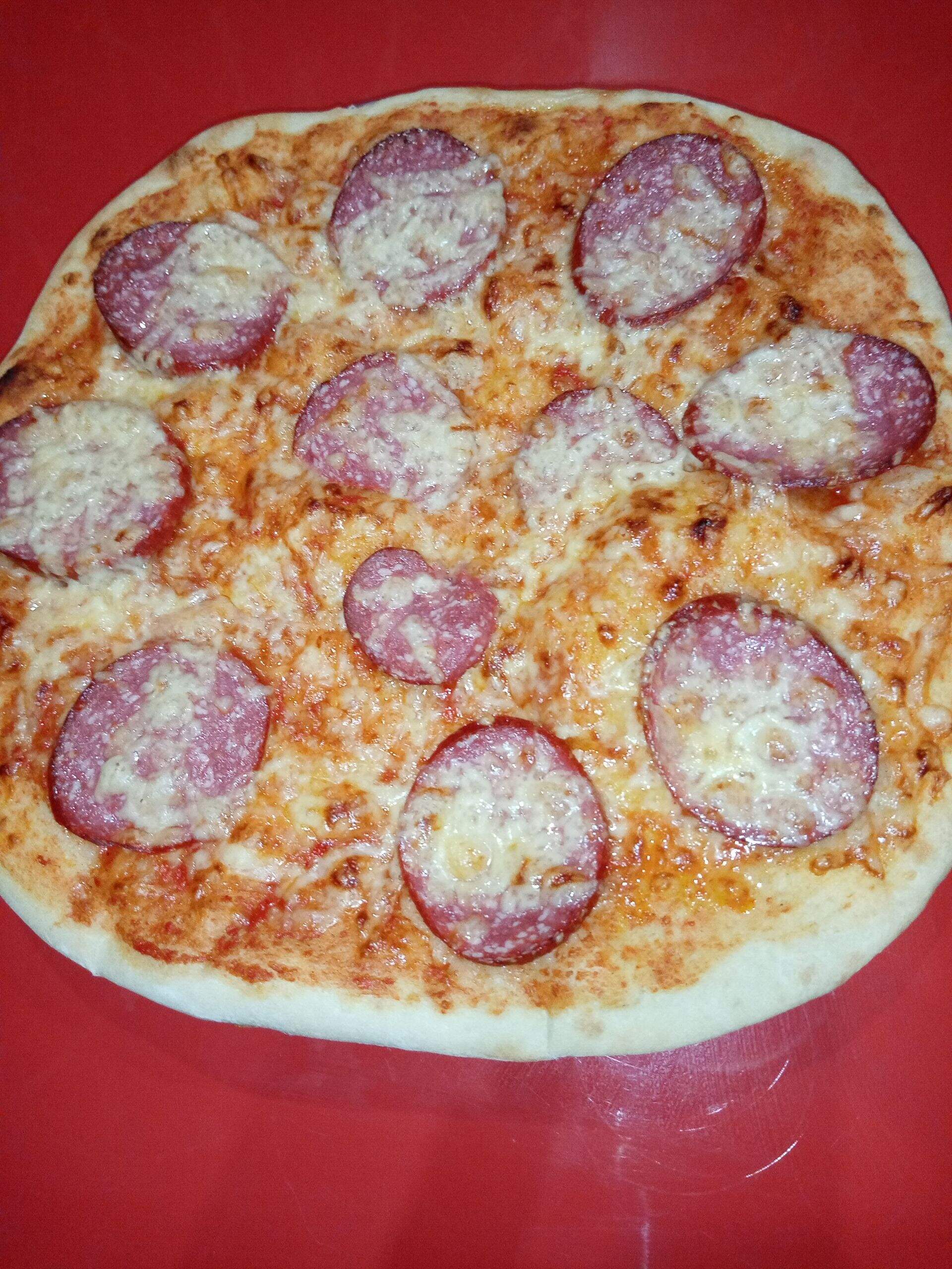 Пицца с колбасой – пошаговый рецепт приготовления с фото