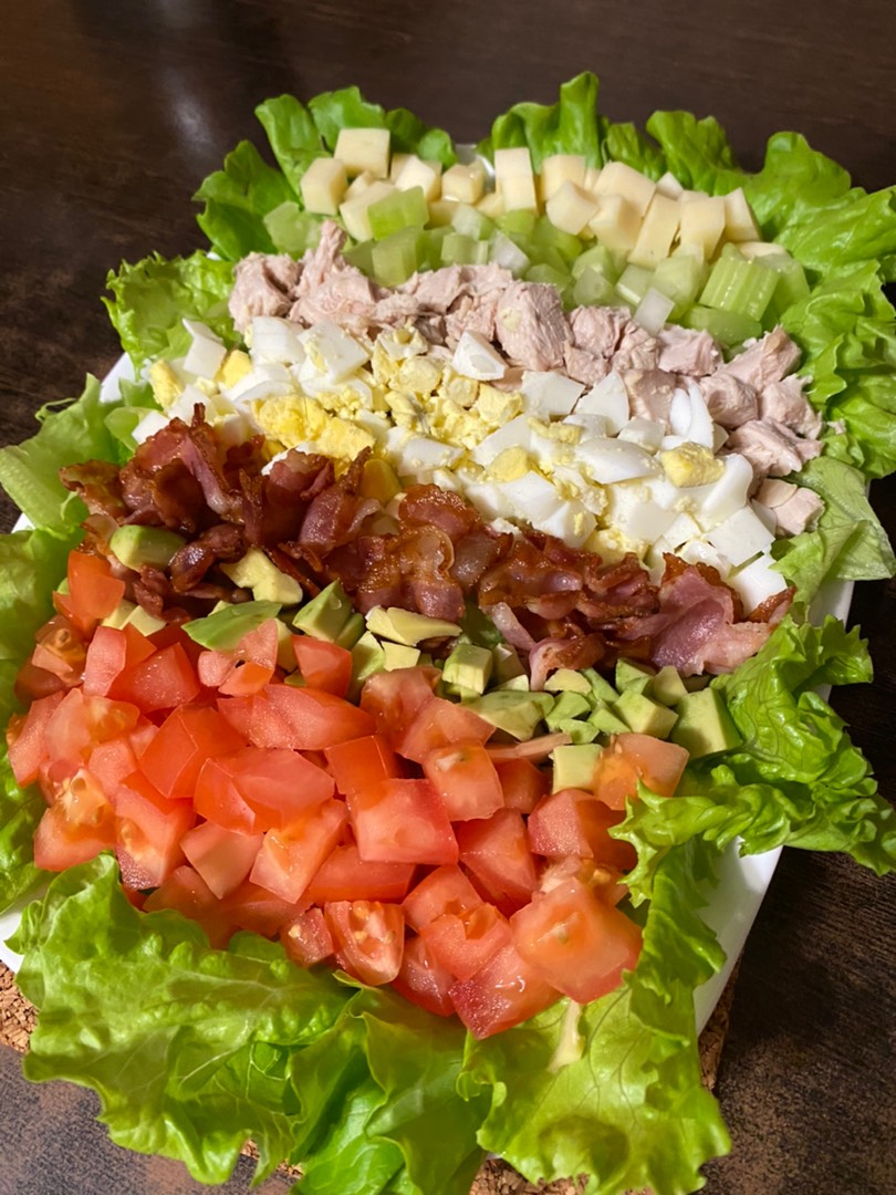 🇺🇸 Cobb salad. Салат Кобб - американский салат