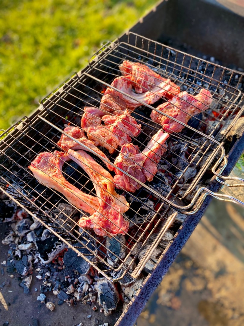 Баранья корейка на мангале♨️