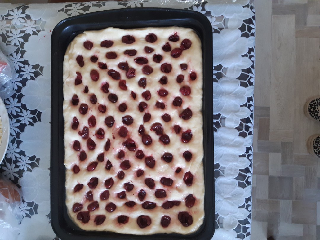 Дрожжевой пирог с вишней и рикоттой, пошаговый рецепт с фото от автора Алевтина Семенова