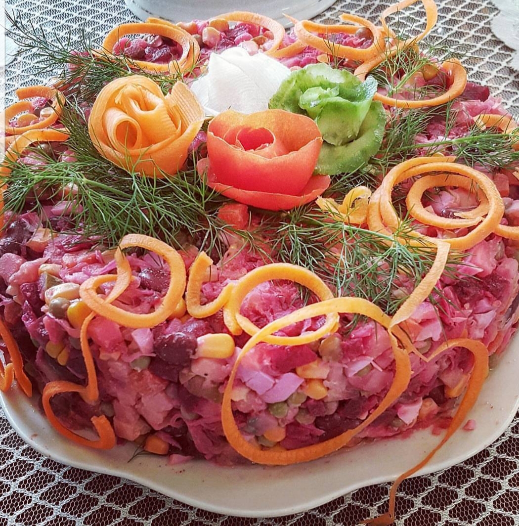 Винегрет с кукурузой и майонезом