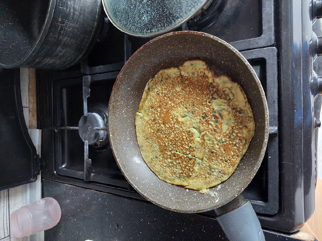 Блины щавелевые на кукурузной муке