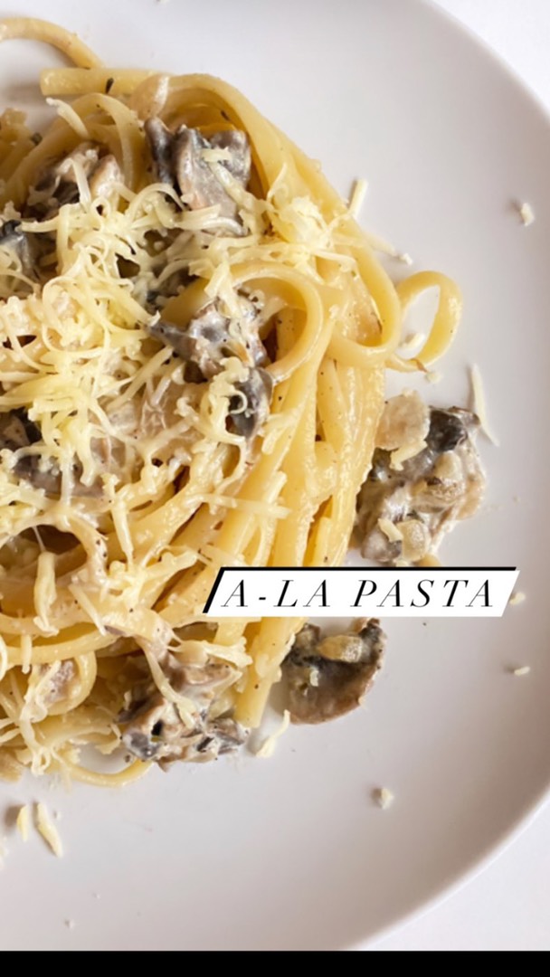 Итальянская паста с грибами в сливочном соусе. | Пикабу