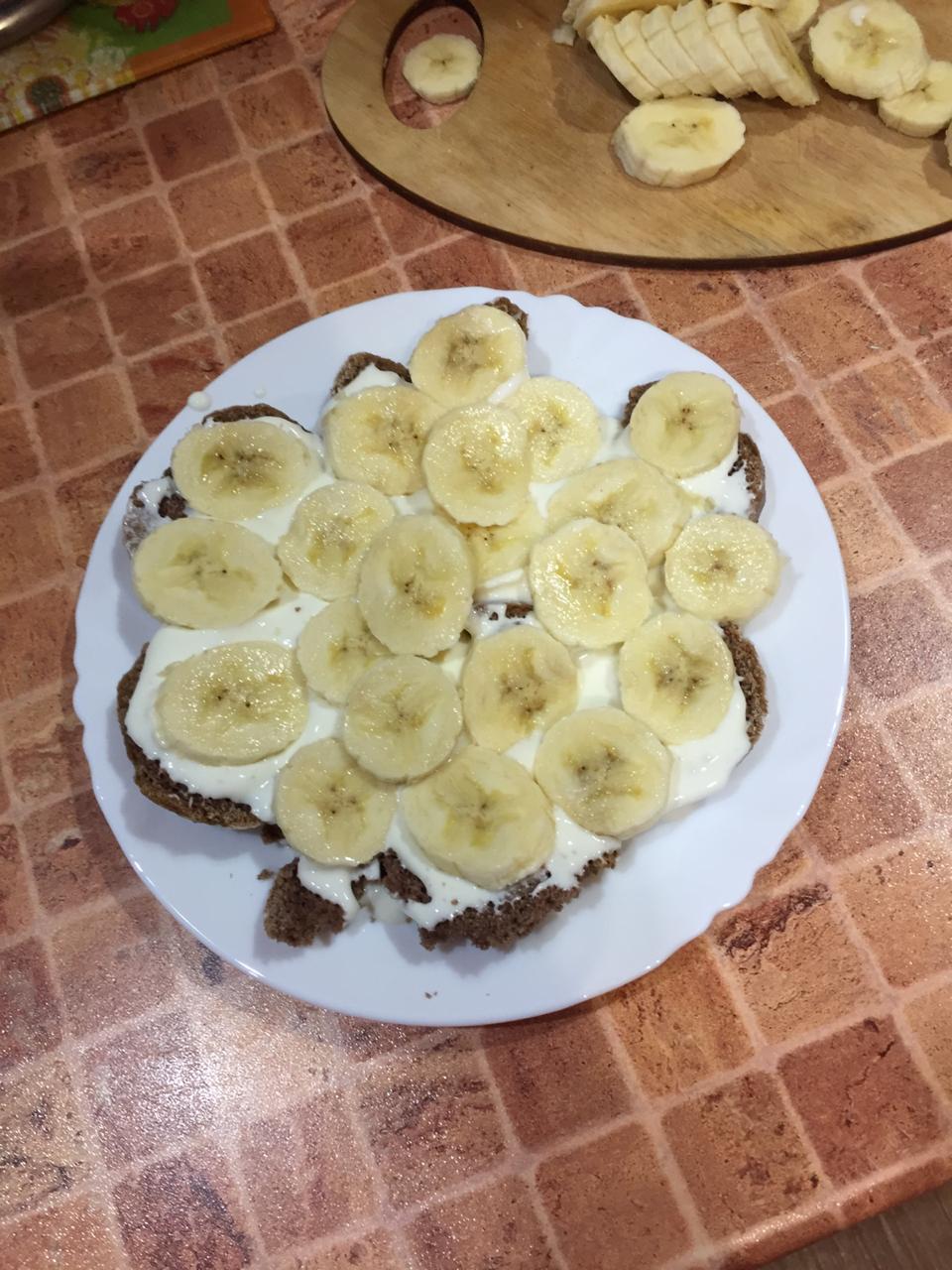 Торт из пряников с бананами 😋🎂🎂🎂