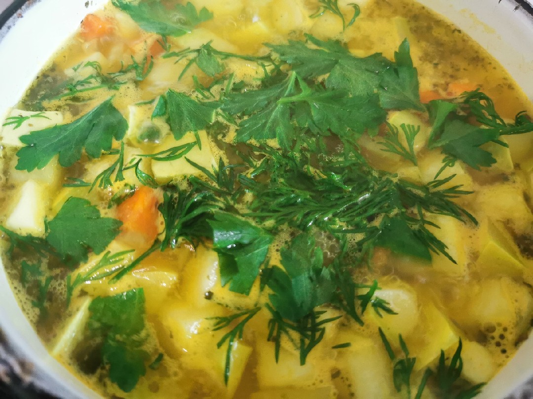 Суп-пюре из овощей с гренками : Первые блюда