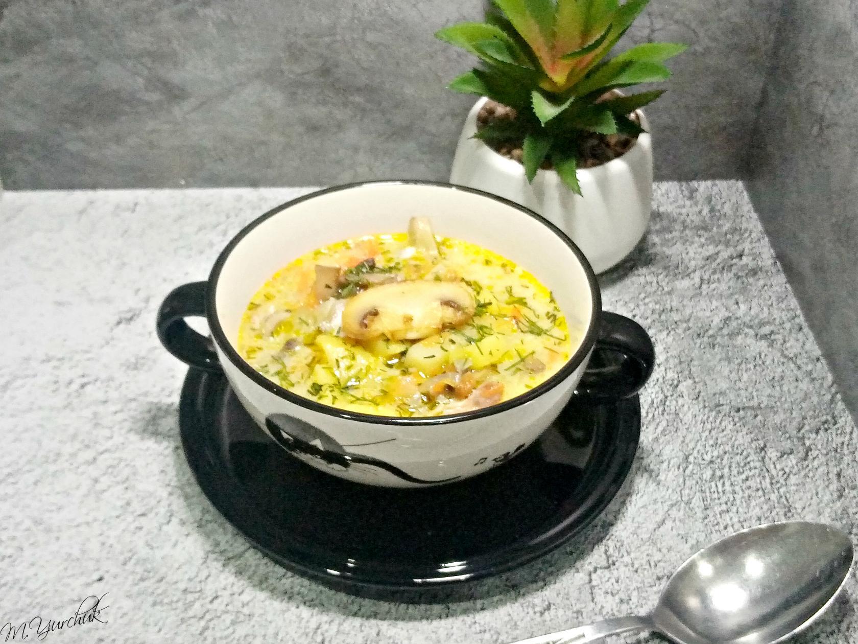 Сырный суп с грибами, вкусных рецептов с фото Алимеро
