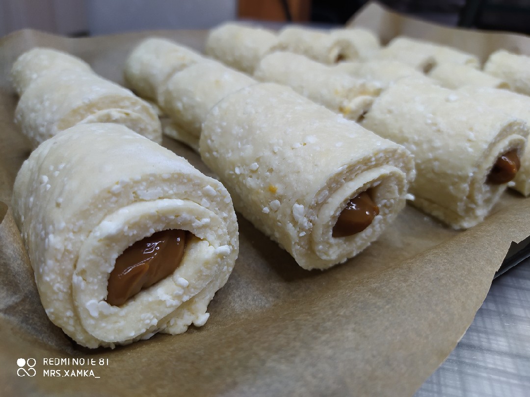 Творожные печеньки со сгущенкой 🥠