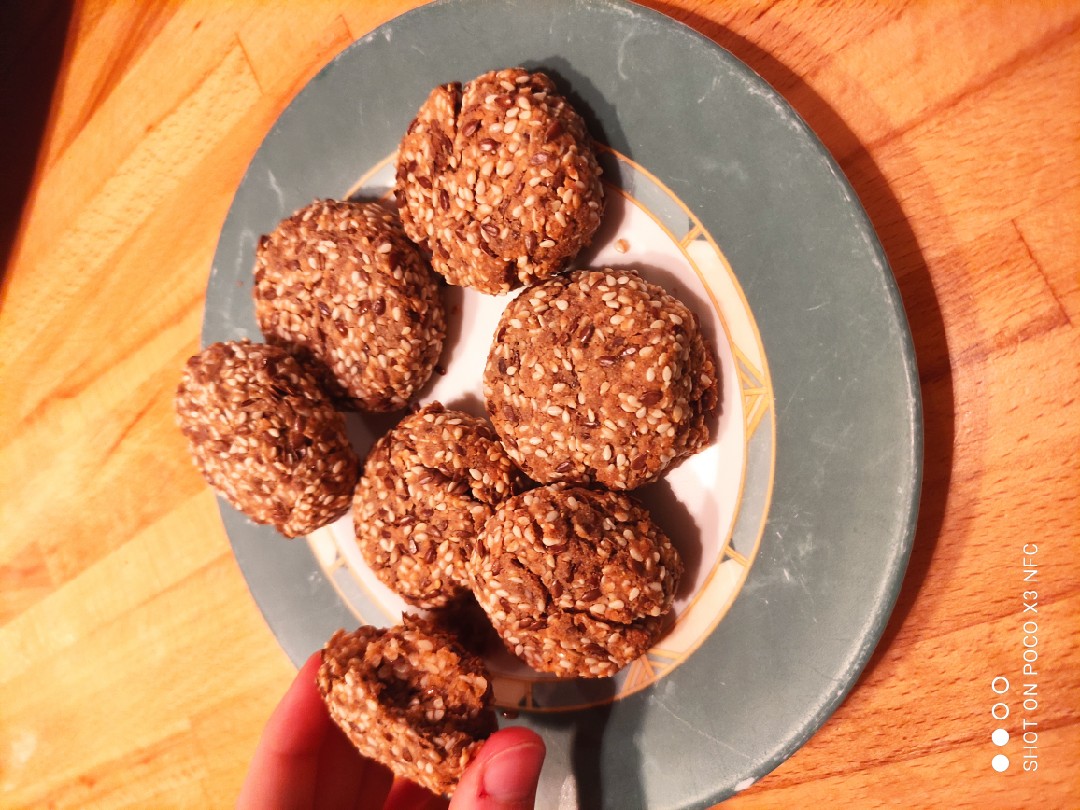 Кунжутно-льняное печенье 🍪