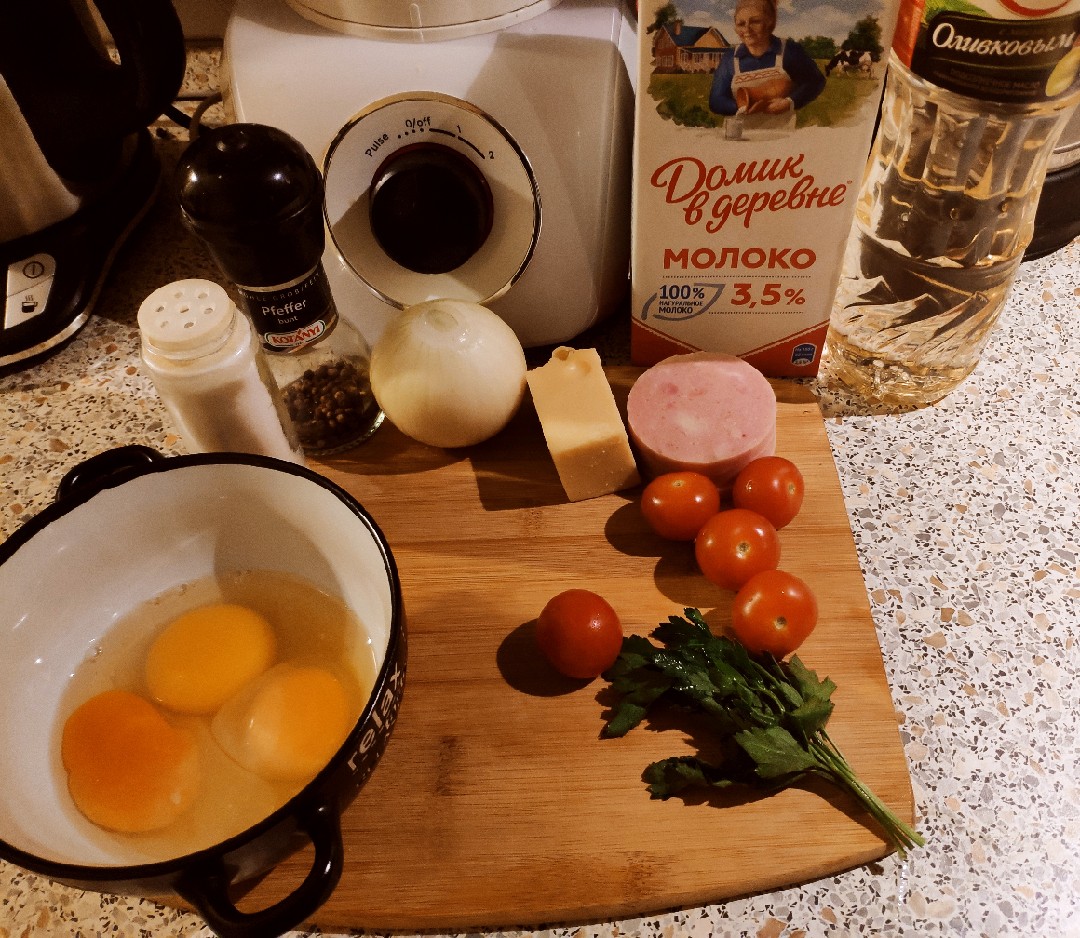 Рецепт Фриттата с помидорами и вешенками
