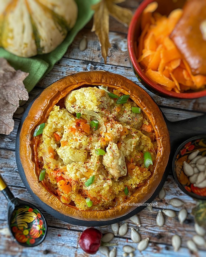 🎃Каша пшеничная с мясом и тыквой рецепт с фото пошаговый от Оксана -  Овкусе.ру