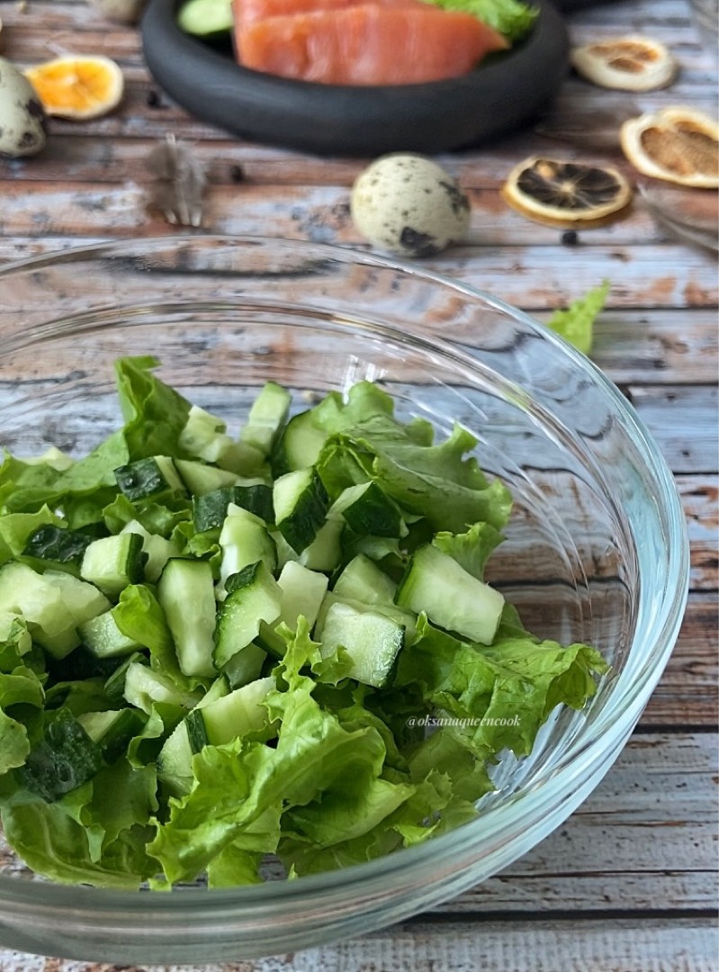 🥑Салат с авокадо и красной рыбой