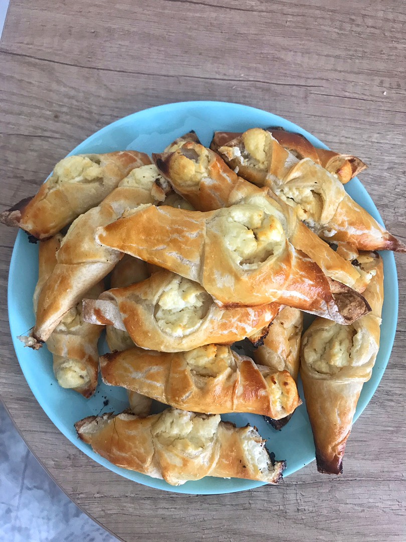 Слоёные рогалики 🥐 с творогом