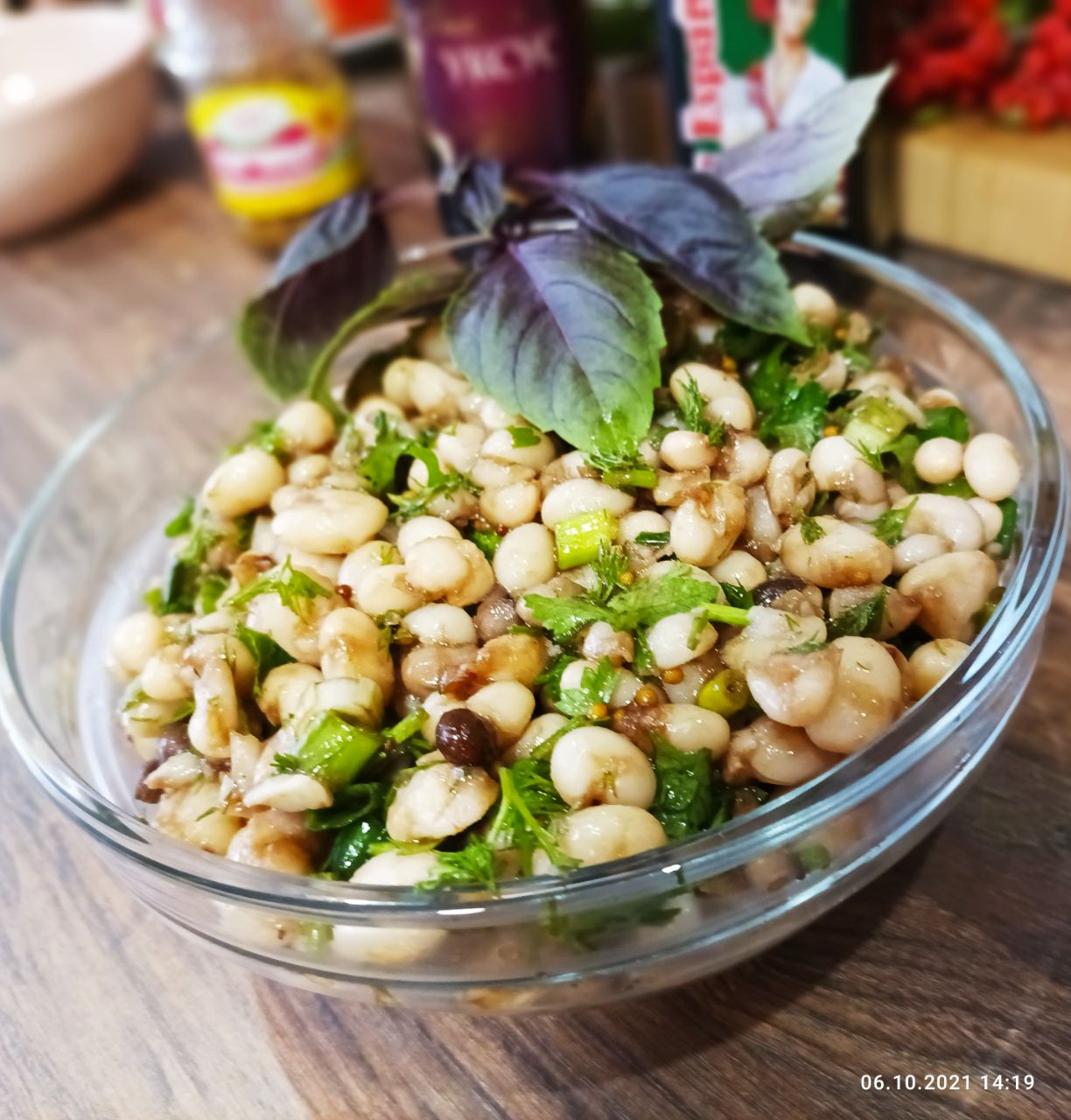 Заправка для салата из фасоли и зелени 🥗