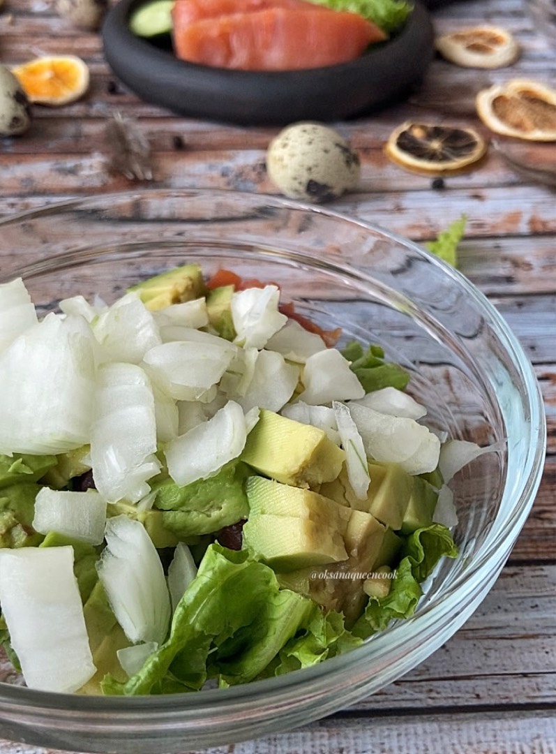 🥑Салат с авокадо и красной рыбой