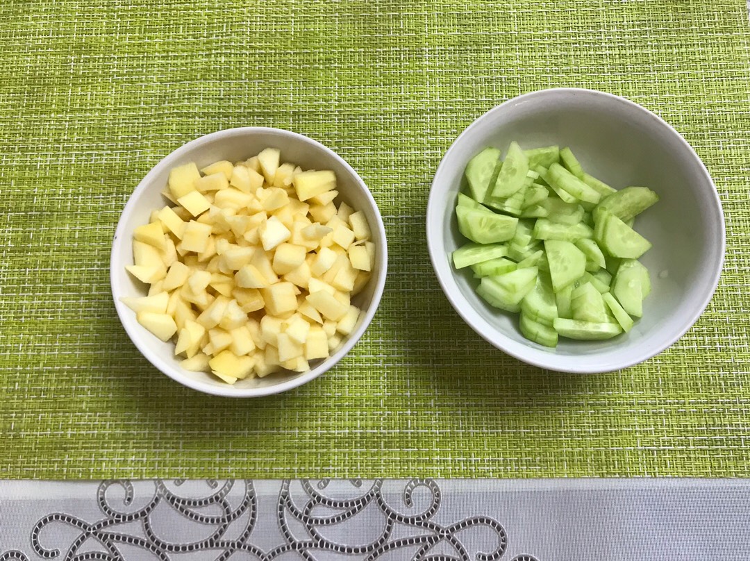 Салат-коктейль с ветчиной и сыром🧀🥒🥗